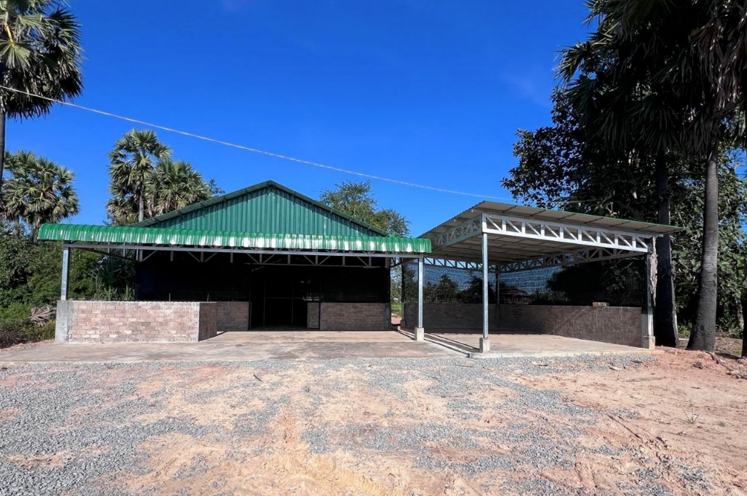 Composting facility build in the outskirts of Soutr Nikom District